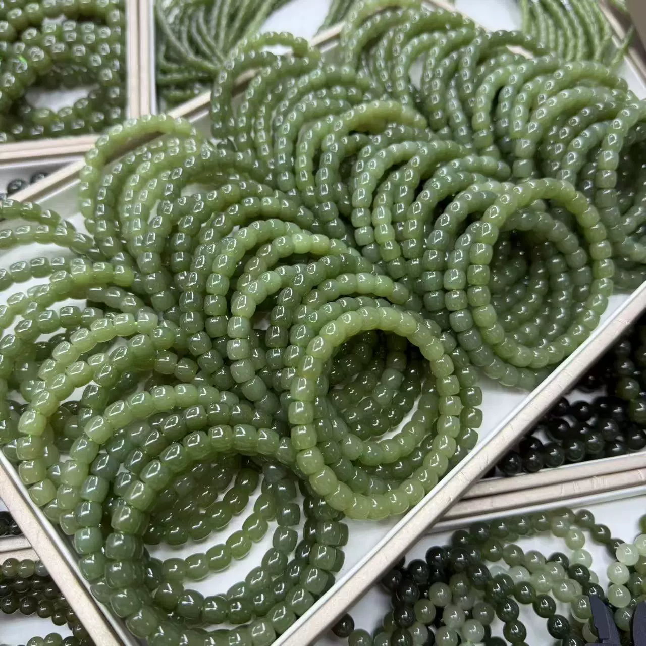 Натуральные материалы Цинхай Hutian Jade Seikong Прямой нарезать браслет