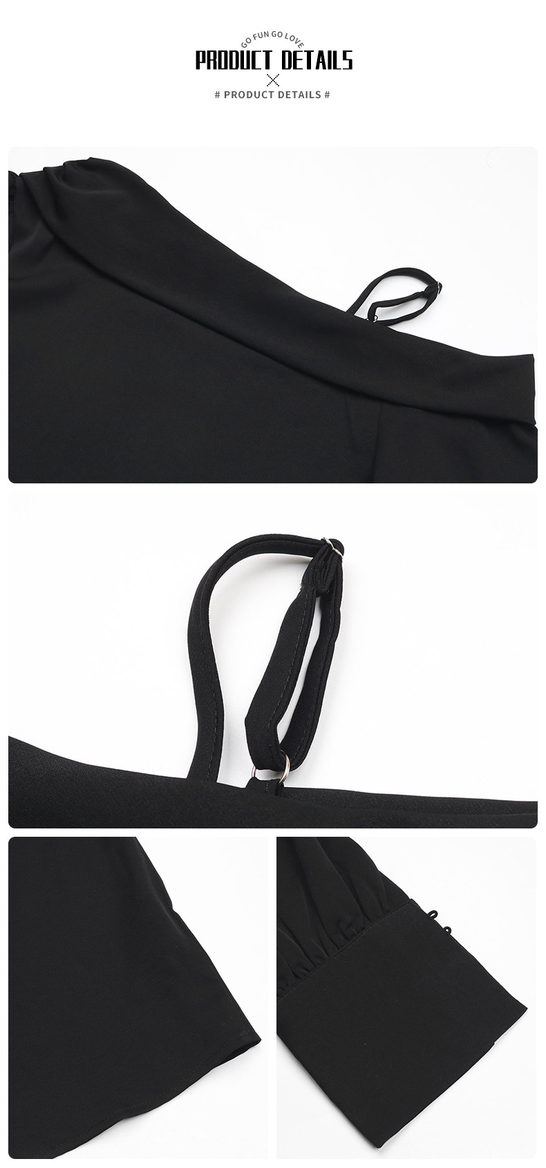 Camicia a maniche lunghe con spalle scoperte irregolari e tinta unita_voghion.com