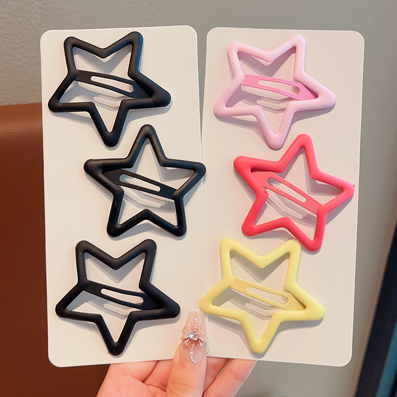 Caramelo de color estrella para niños pinzas de cabello chapa niñas lindas pinzas de cabello chapa niñas lindas caballo pequeño