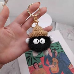 新しい韓国のインターネット有名人の醜くてかわいいミンクの毛皮の小さなブリケットバッグペンダントぬいぐるみジュエリーカーキーホルダーペンダント