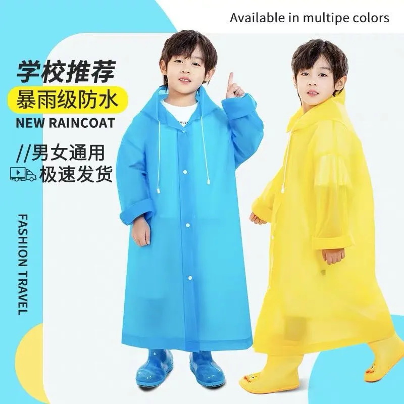 Raincoat Waterproof Poncho with Large Brim for Kindergarten Kids, Cute Cartoon Raincoat for Children, Toddler Raincoat for Rainy Days