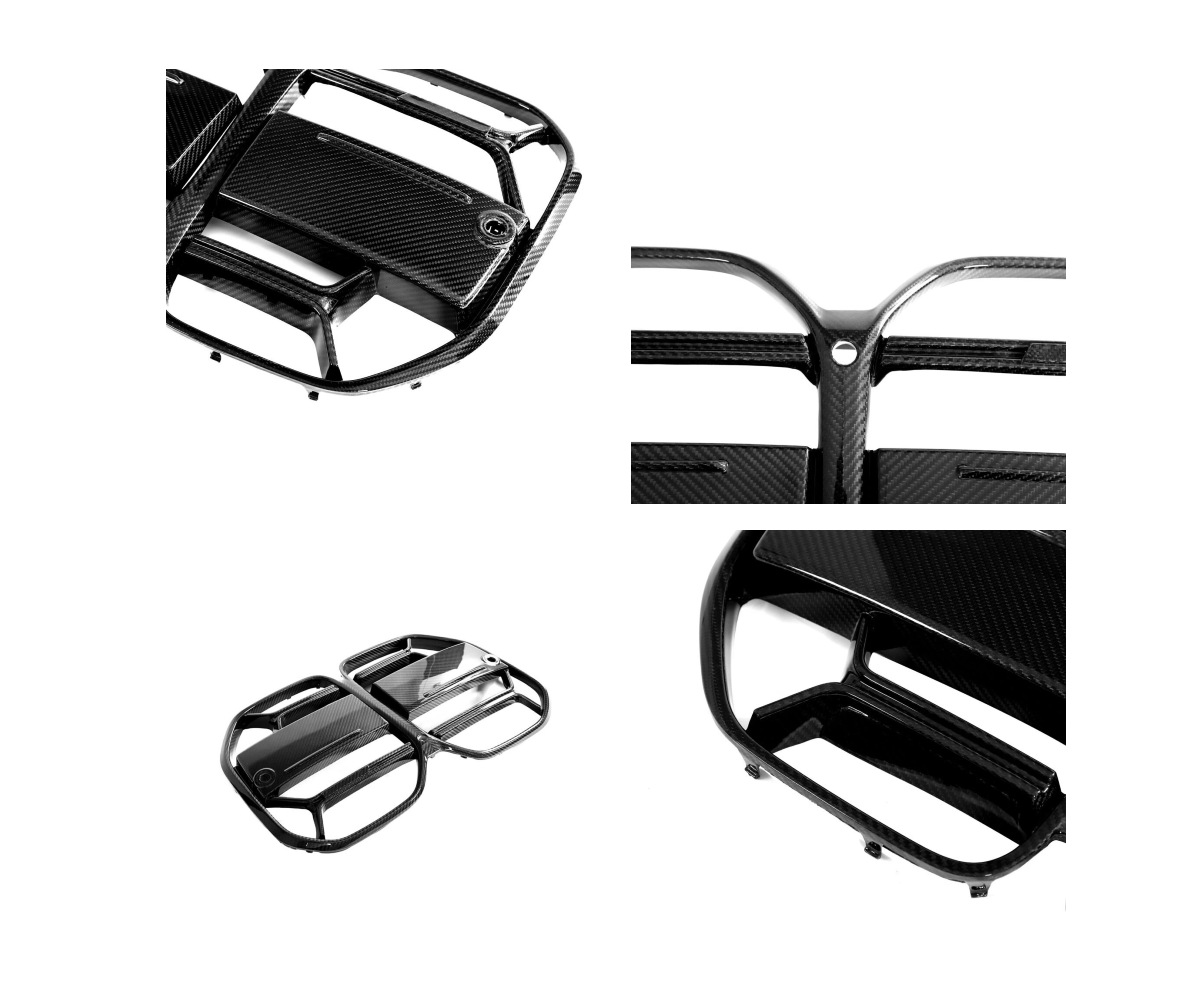 Suitable for BMW G22 G26 modification and upgrade, carbon fiber CSL style front grille, BMW 4 Series front bumper grille
