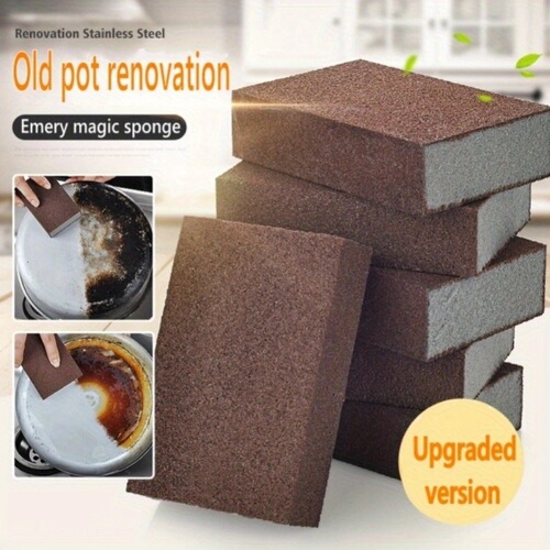 Handleheld diamond sponge magic eraser for cleaning pots and pans, removing stains, washing pot bottoms, removing rust, and scrubbing pots