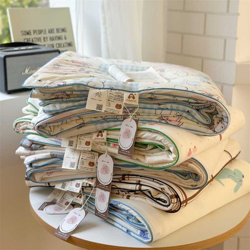 Category a Maternal and Infant Grade Glutinous Cotton Can Be Slept Naked in All Seasons, Four-Piece Quilt Cover and Bed Bed Sheets Set, Student Dormitory Bed Three-Piece Set, Fitted Bed Sheets 4