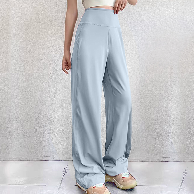 Fitness Girl Loose Straight-Leg Sports Pants with Drape Effect, Slimming High-Waisted Running Training Breathable Yoga Pants New Style for Autumn