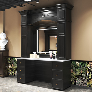 Barber Shop Mirror Retro Hair Salon Hair Cutting Perming and Dyeing Mirror Men's Oil Head Shop Barber Mirror