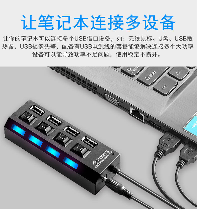 usb分线器多功能接口hub集线器笔记本电脑多用u盘插口扩展分接器-阿里巴巴