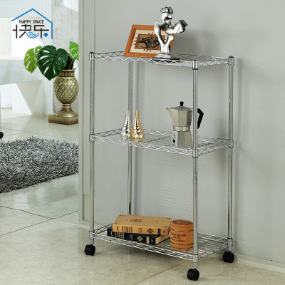 厂家直营免安装可折叠落地厨房客厅储物架 多层卧室折叠置物架