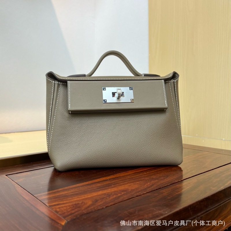 头层Swift皮蜡线手缝2424mini单肩手提斜挎包饺子包高品质轻奢包|undefined