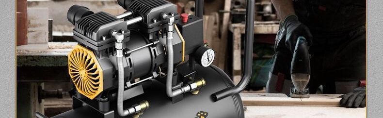 Oil-free silent air compressor, small household 220v air compressor, air pump for woodworking, painting, nailing, and inflating