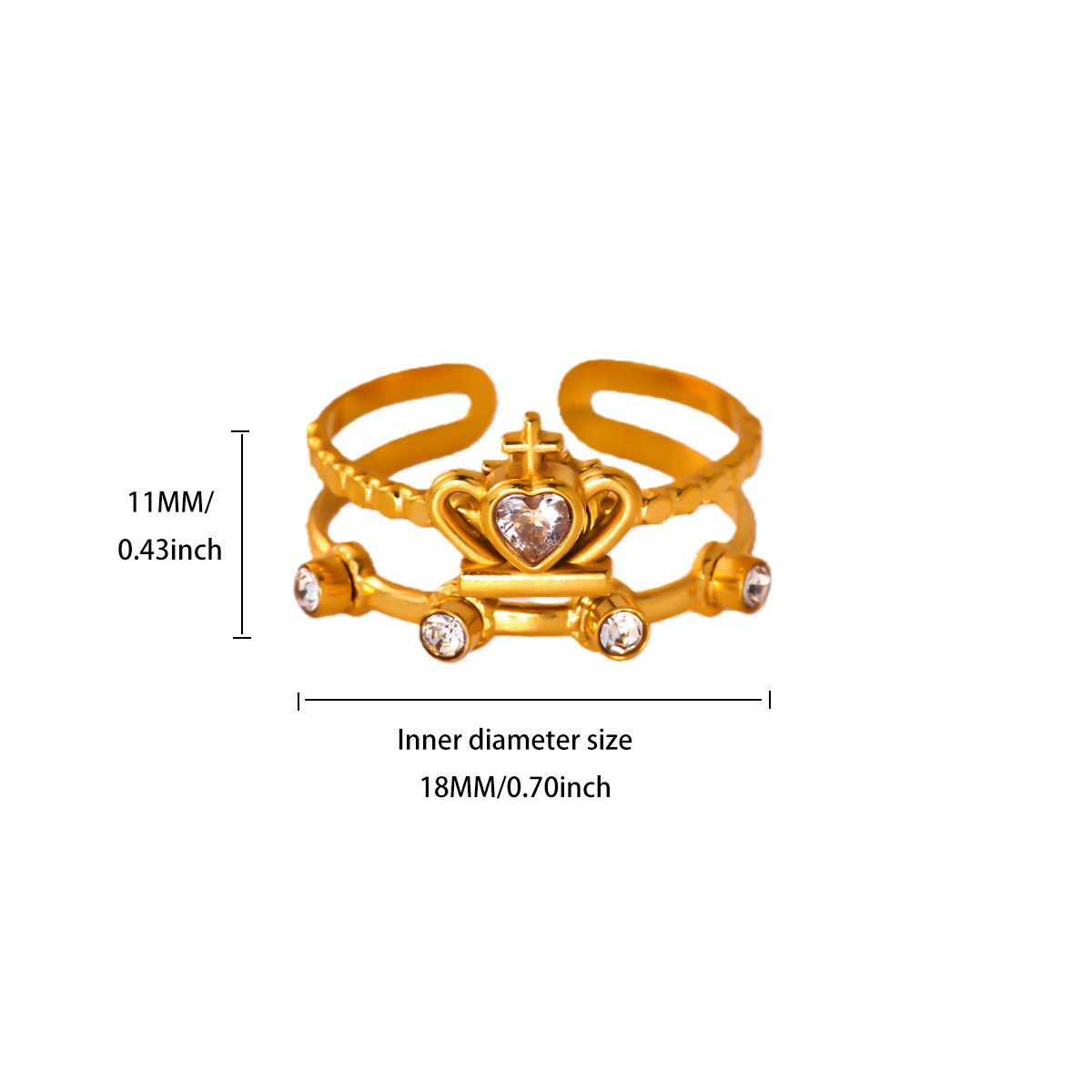 Anello di design scintillante da donna elegante e confortevole_voghion.com