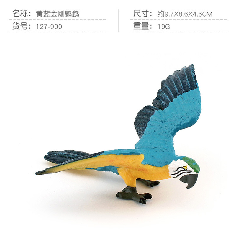 Exportación transfronteriza de simulación de pájaros modelo de papagaios peonía papaio de escritorio decoración estática juguetes