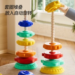 虹の回転の楽しみは畳みます。カラーの重ね輪は1歳から3歳までです。