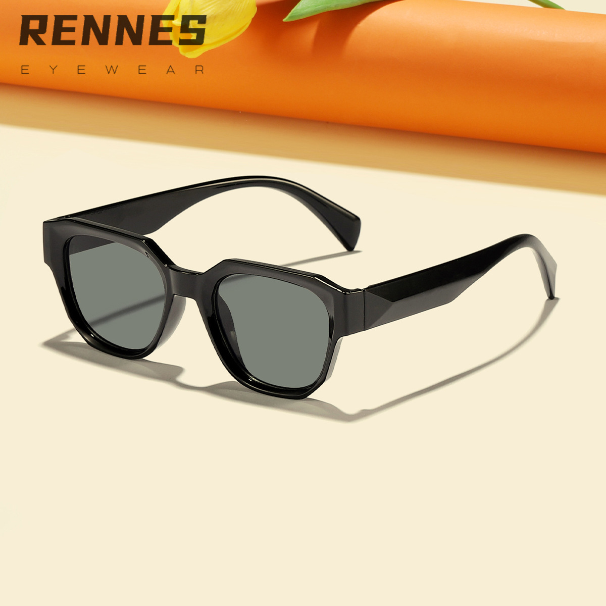 Nuevas gafas de sol para niños transfronterizas, tendencia europea y americana, marco pequeño, marco poligonal de moda, gafas de sol coloridas