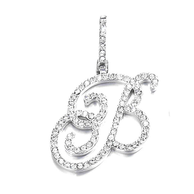 Подвес-цепочка из медной основы с позолотой 18K и цирконами, цепочка 45+5 см, подвеска 5 см