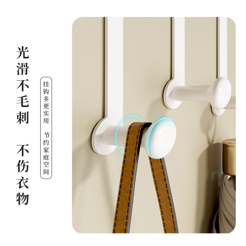 Gancho de la puerta trasera percha de ropa doméstica pared de pared gancho de ropa sin perforación puerta de entrada gancho de fila gancho de ropa gorra al por mayor