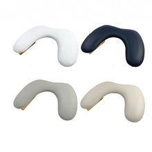 俄式美甲U型蝴蝶手枕可折叠斜面简约皮质沙发枕垫美甲店专用桌面