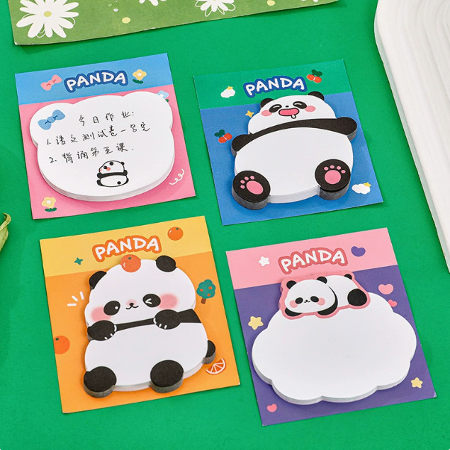 Caricatura adorable Panda Post-it - Notes Estudiantes Temporada escolar DIY Papelería Pequeños regalos de alto valor facial Paquete de regalo para niños