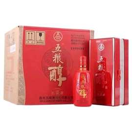 五粮醇超级红淡雅（铁盒） 50度浓香型白酒批发整箱500ML*6瓶