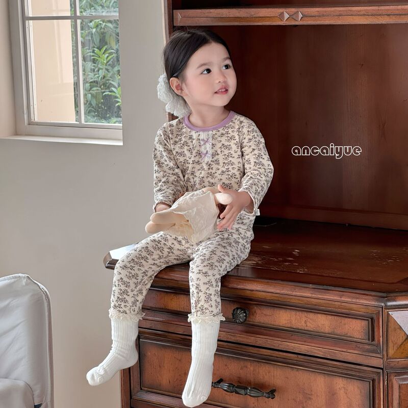 【300G】Children's Soft Cloud-Like Cotton Thermal Pure Cotton Underwear Thickened Set Pajamas Autumn Clothes Autumn Pants Loungewear