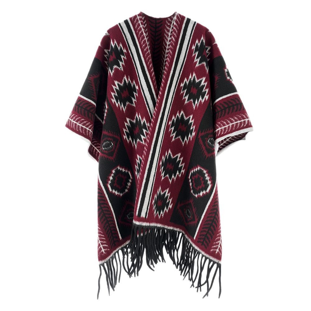 Nuevo Dali otoño y invierno moda femenina coreana caliente imitación chal de cachemira viajes fuera de color estilo nacional retro