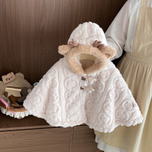 婴儿冬天衣服宝宝外出披风斗篷超萌可爱洋气幼儿加厚保暖防风外套