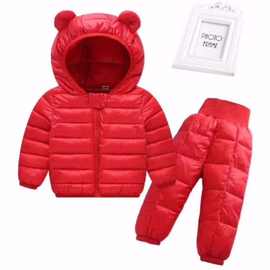 秋冬新款婴幼儿童羽绒棉服外套男女童装棉裤中小童羽绒棉裤两件套