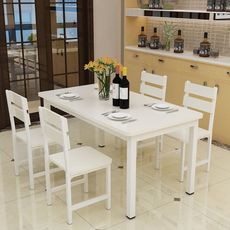 餐桌椅组合小户型家用4人吃饭桌子长方形饭店桌椅现代简约6人餐桌