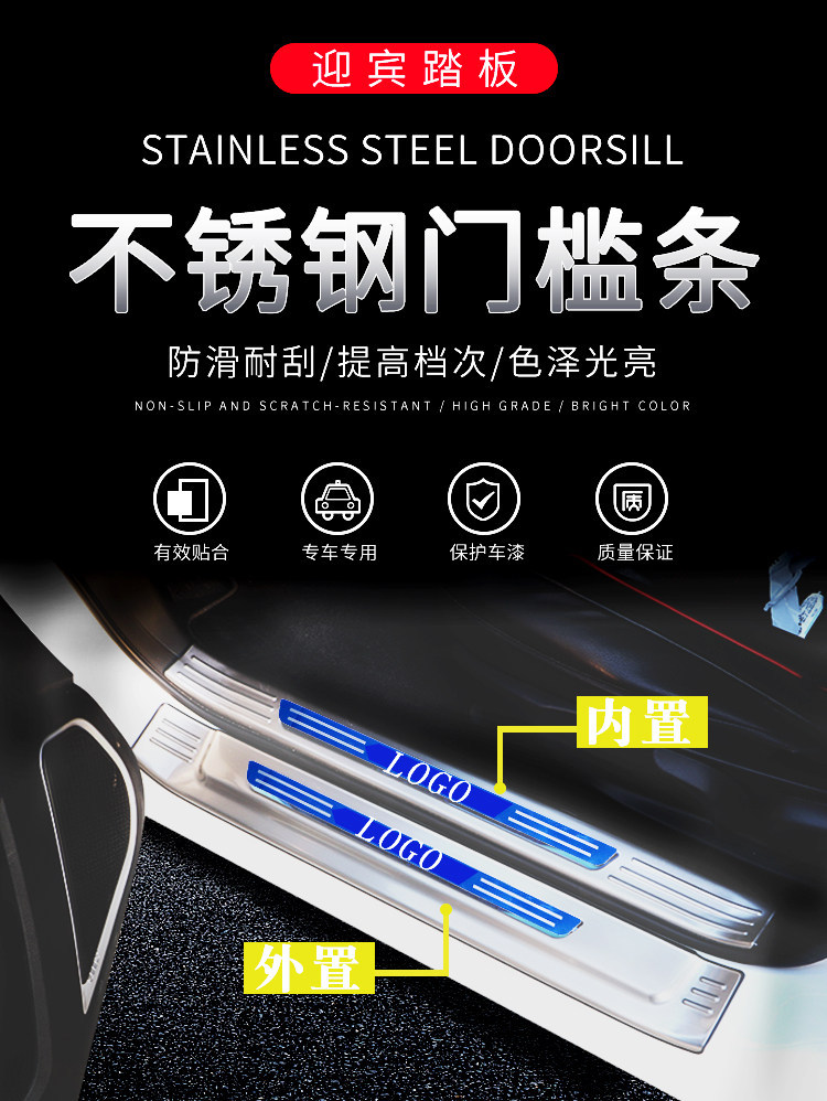 24 Models of Dongfeng Fengxing T5Evo Door Sill Strips, Trunk Rear Guard Plate Modification Decorative Accessories, Welcome Pedal Anti-Scratch