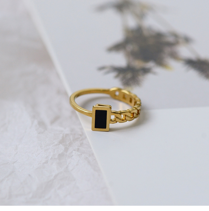 PVD Coated Gold Plating Process Wholesale Jewelry Fashion Chain 304 Stainless Steel 18K Gold Plated Gold Plated Stainless Steel Rings