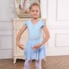 Children's dance clothing practice, ballet girl summer short -sleeved conjoined children's test clothes Chinese dancers dance skirt