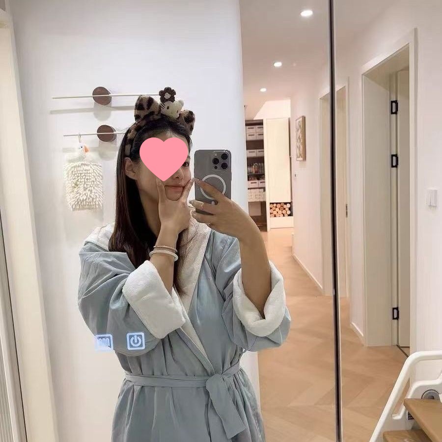 인터넷 유명 하이 엔드 인터콘티넨탈 호텔 5 성급 더블 레이어 목욕 가운 커플 흡수성 여성 커플 롱 흡수성 빠른 건조