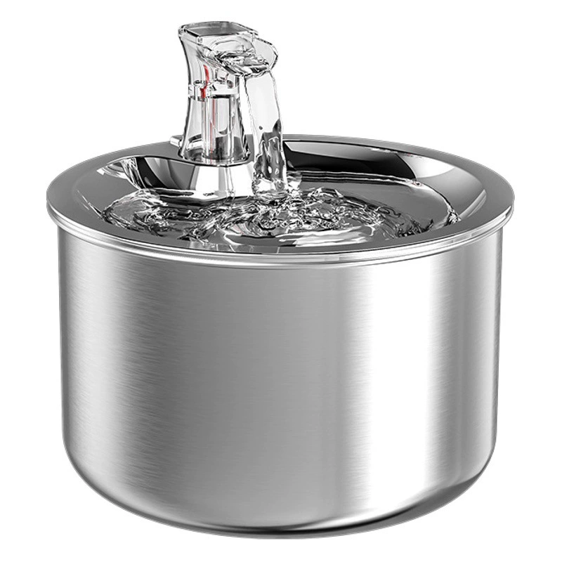 Все Из Нержавеющей Стали Диспенсер Для Воды Кошка Через Циркуляции Потока Пэт Диспенсер Воды 304 чистой нержавеющей стали кошка и собака миска для воды