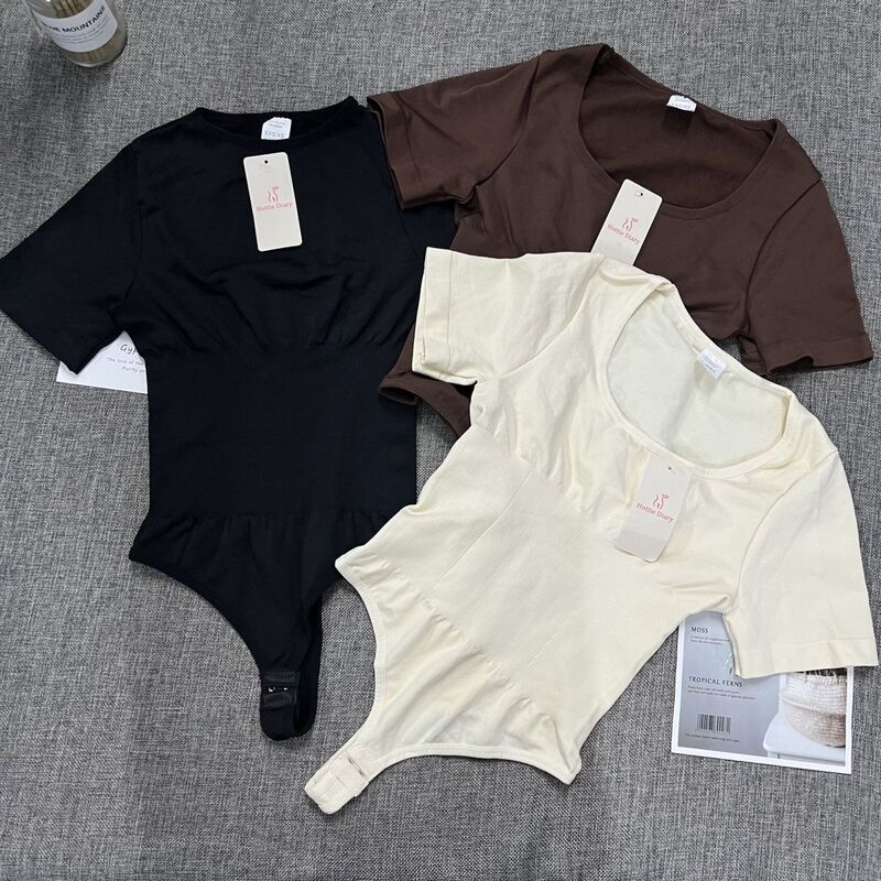 Cross-Border Best-Selling European and American Body-Shaping One-Piece Bodysuit, Waist-Cinching, Seamless, Short-Sleeved, Form-Fitting Women's Shapewear Cross-Border Best-Selling European and American Body-Shaping One-Piece Bodysuit, Waist-Cinching, Seamless, Short-Sleeved, Form-Fitting Women's Shapewear