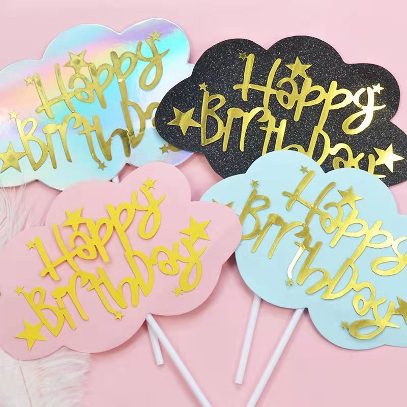 Birthday Clouds Letter Paper Party Cake Decorating Supplies display picture 1