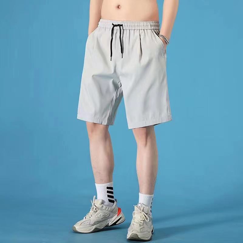 [Four-color ice silk shorts] light gray