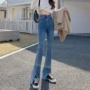 高腰修身夏季女春牛仔裤