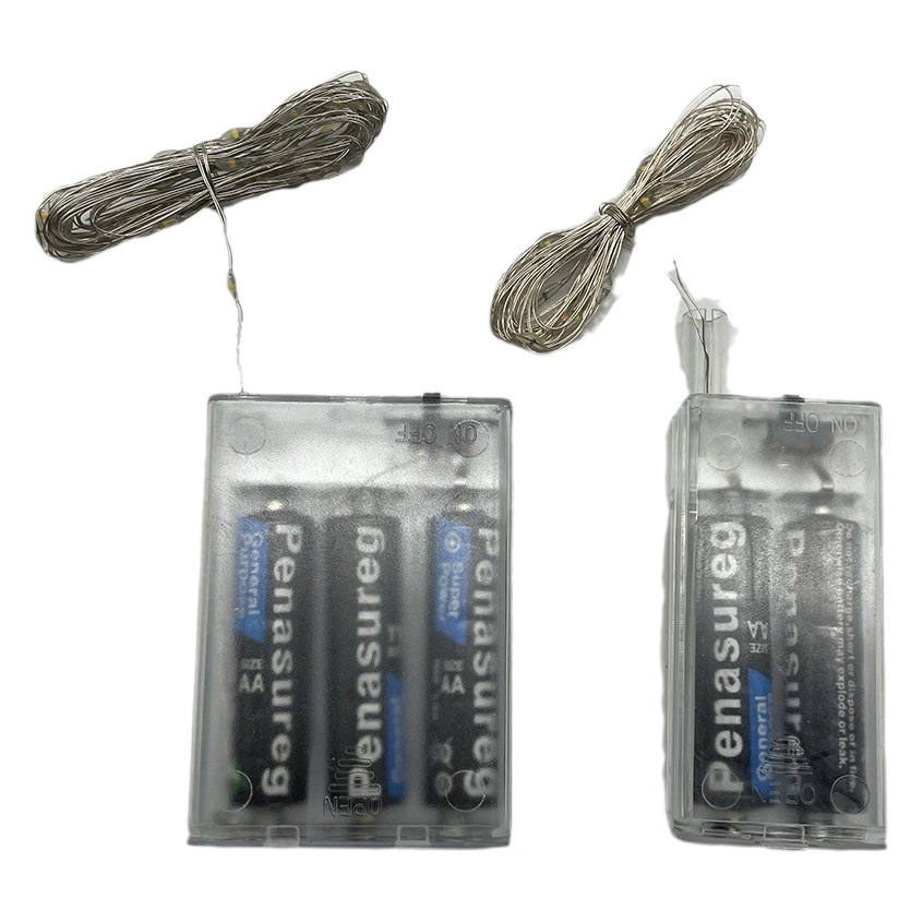 5 M 50 luz LED caja de batería caja de luz de cadena de color luz intermitente luz de la secuencia decoración de Navidad estrellada tira de luz LED