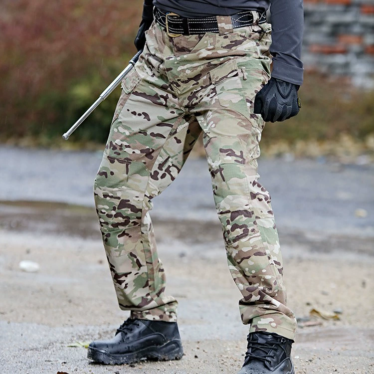 Трансграничные спотовые тактические брюки с несколькими карманами износостойкие брюки в клетку на открытом воздухе мужские брюки большого размера