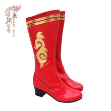 蒙古族靴子女士成人款马靴少数民族舞蹈皮靴女鞋藏族演出跳舞鞋