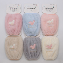 2025冬季新款加厚毛绒袖套女士短款可爱卡通绣花兔耳防污兔毛护袖