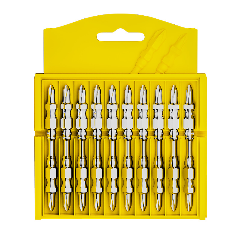 Alta resistencia 65mm fuerte fuerte truco magnético doble cabezal de 10 piezas juego aleación de acero de tungsteno cabezal grande y pequeño cabezal de taladro eléctrico manual
