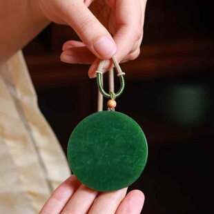 Jade Crafts Natural Xinjiang Hetian Jade Russian Material Jasper Old Material Ping An Yuan Brand Pendant for Men and Women Pendant Delivery Certificate