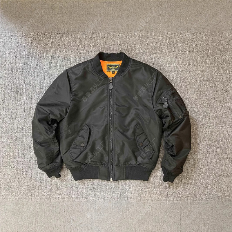 Ma1経典飛行ジャケット純色綿服男女カップルモデル軍事風綿服野球服両面春秋冬|undefined