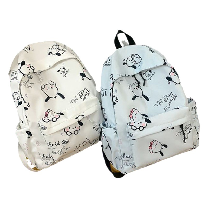 Mochila mujer moda simple impresión estudiante de secundaria mochila estilo coreano graffiti casual