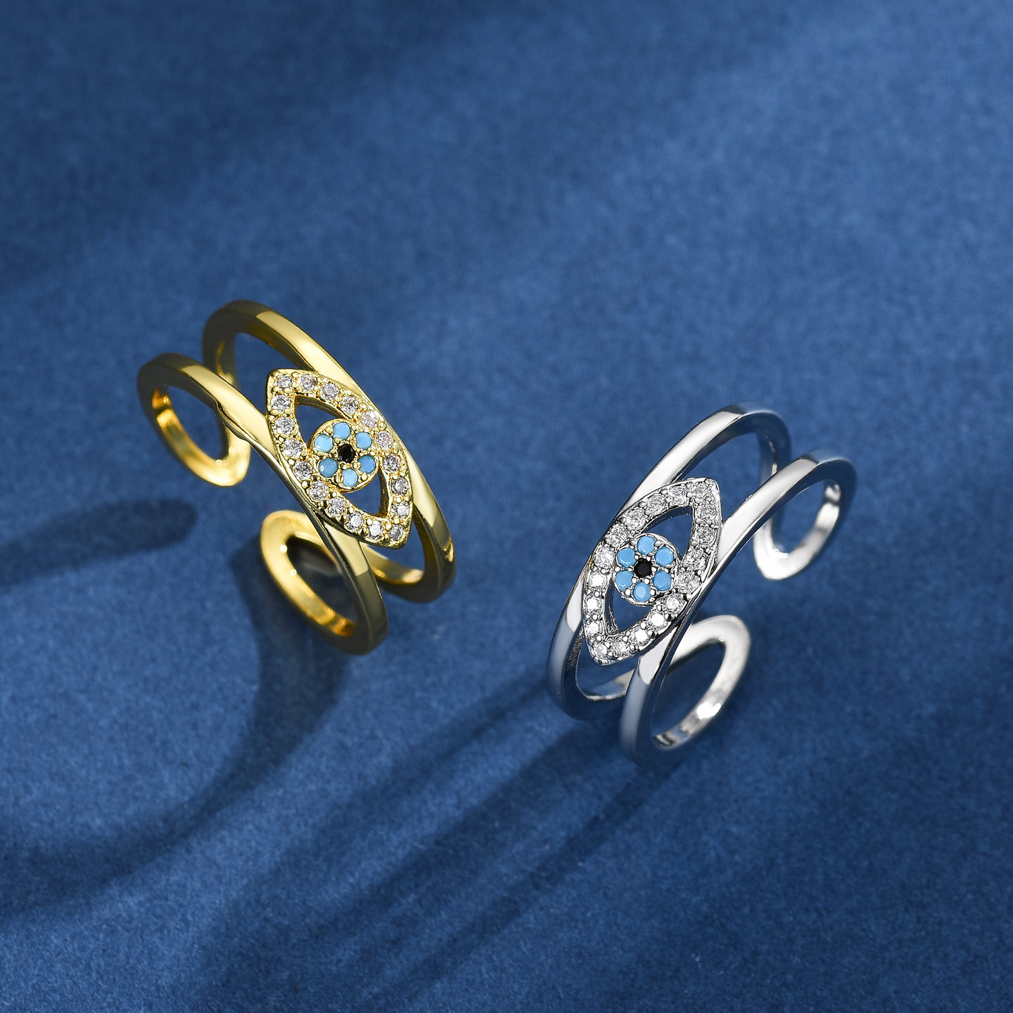 Blue Eye Index Finger Ring For Women Luxury Designer Accessory_voghion.com