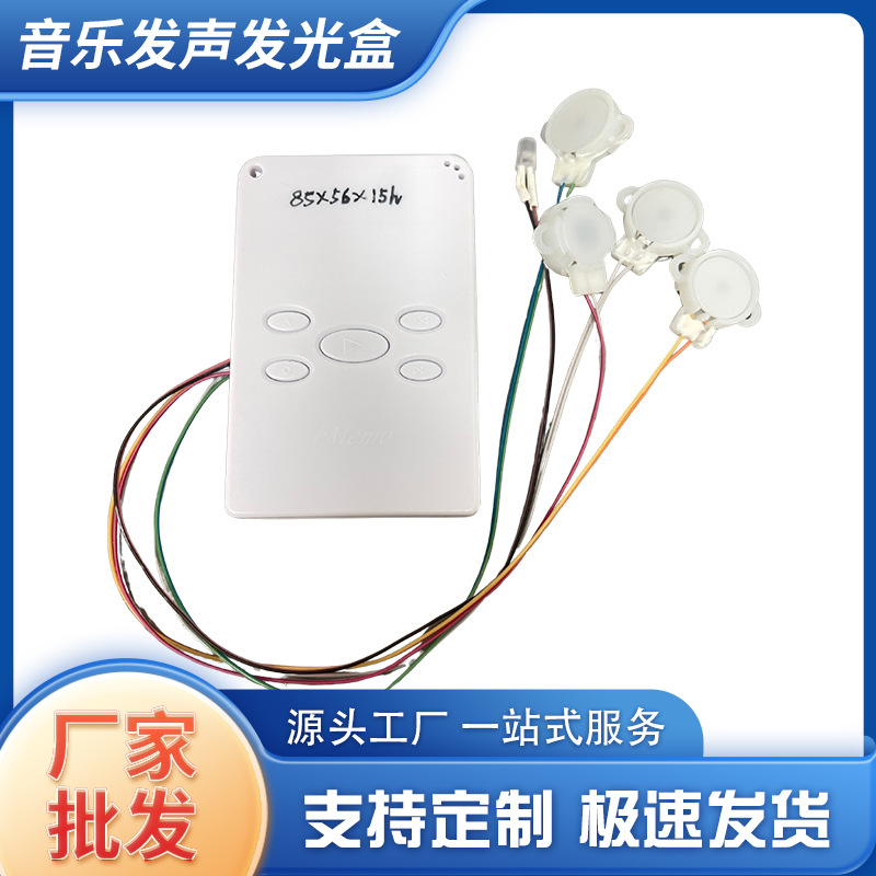 音乐发声发光盒毛绒玩具录音器电池录音机发声器毛绒玩具挤压盒