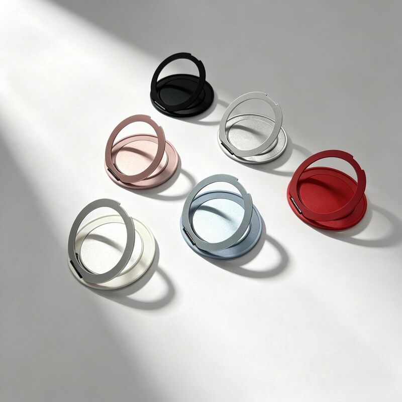 Invisible Back-Adhesive Phone Ring Holder Case Wireless Charging Portable Folding Stand 360-Degree Rotating Disc Stand Factory