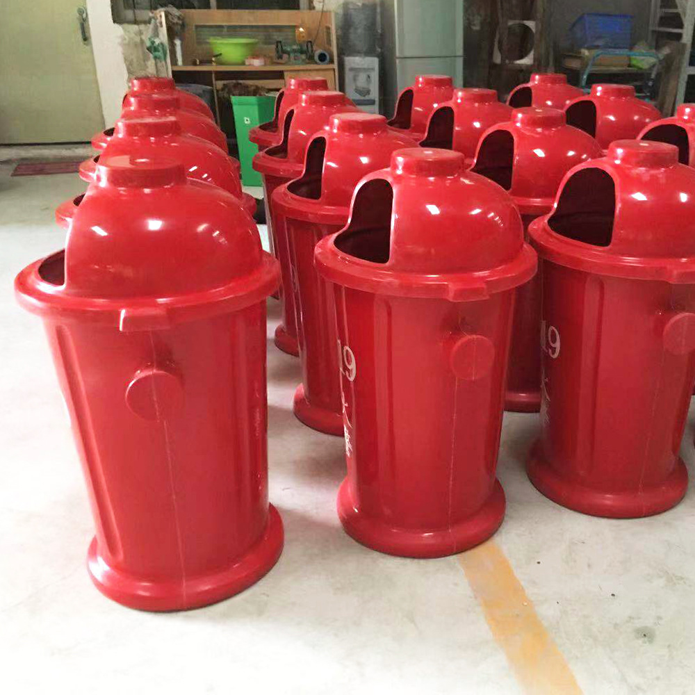 玻璃钢室外垃圾桶 消防栓造型铁艺收纳桶 户外分类垃圾箱