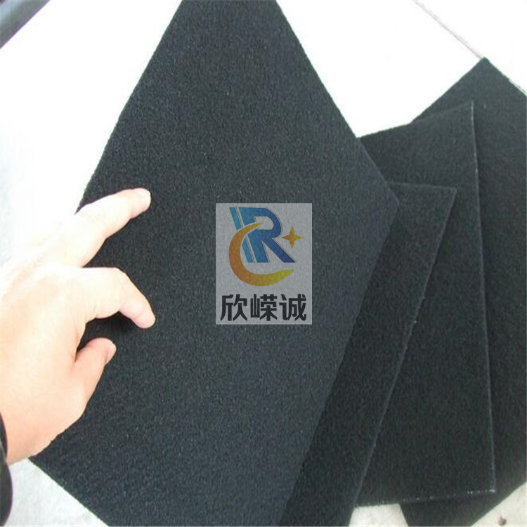 供黑色蜂窝活性炭过滤棉聚氨酯爆破海绵空调过滤棉新风机空气片材